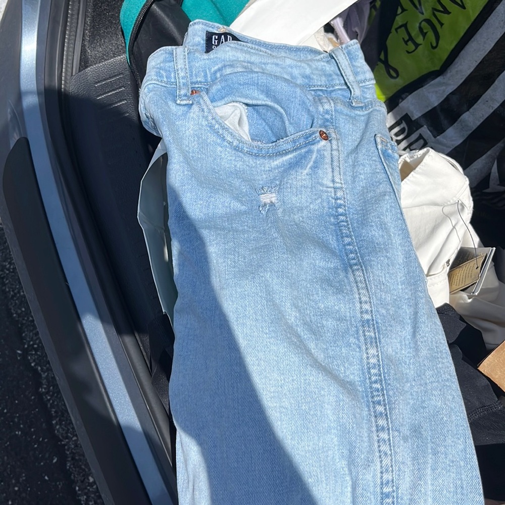 So jeans slightly worn